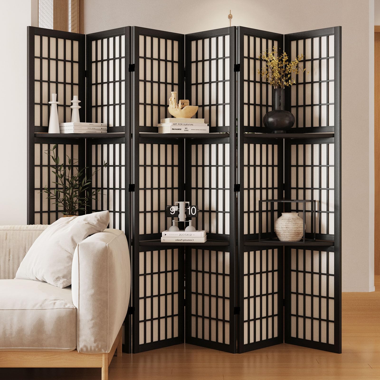 Shoji Screen Divider - Oda Bölücü, 66.9 İnç Uzunluğunda Japon