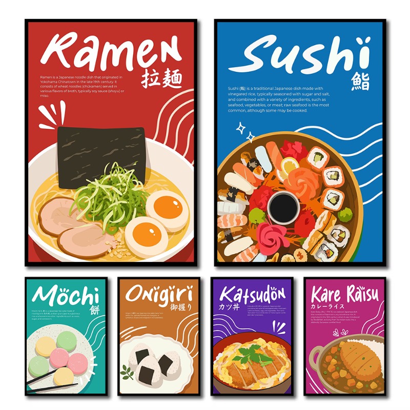 Japanese Food Lifestyle - Japon Yemeği Ramen Suşi Tabağı Onigiri