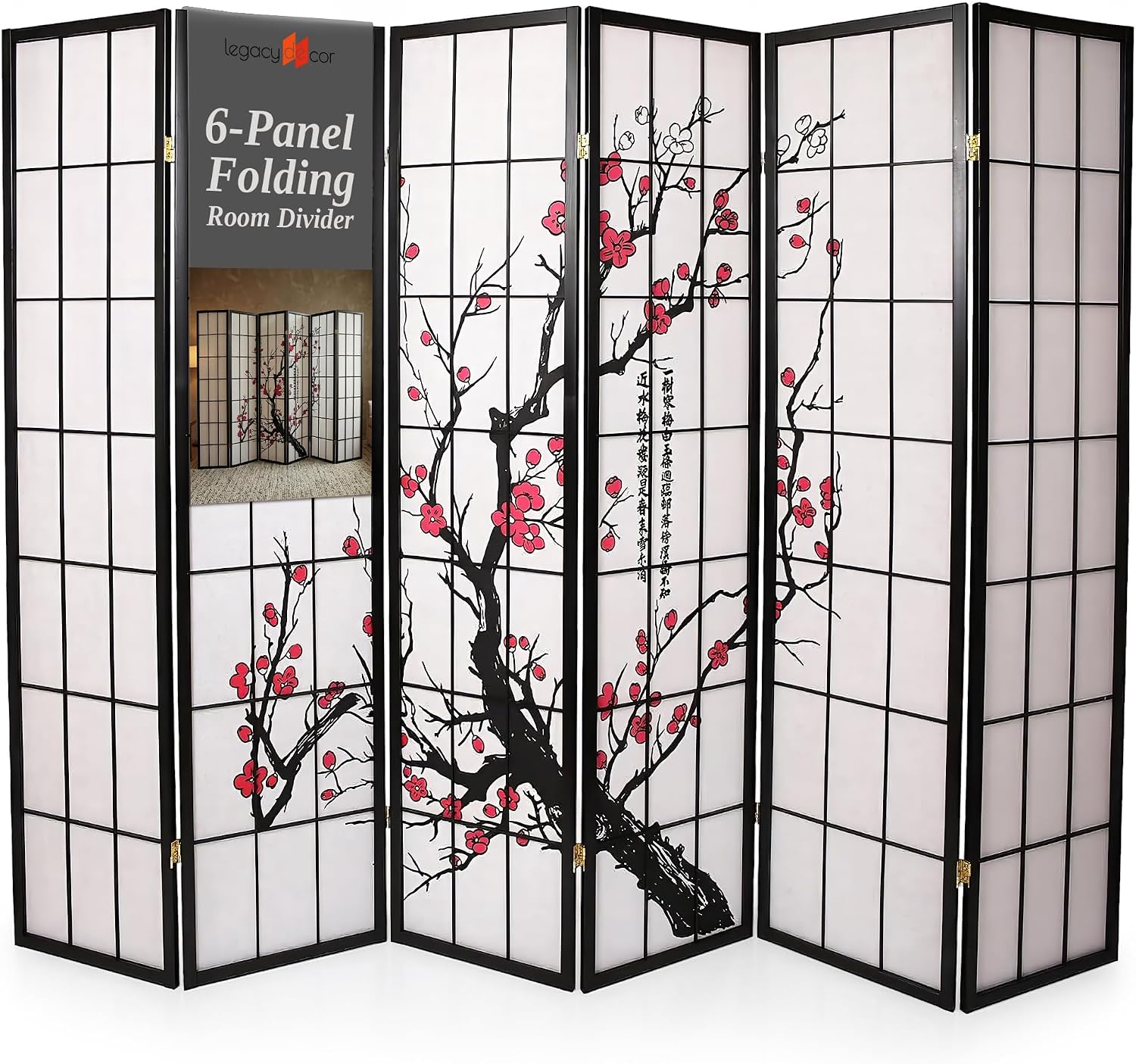 Shoji Screen Divider - 6 Panelli Oda Bölücü Shoji Tarzı