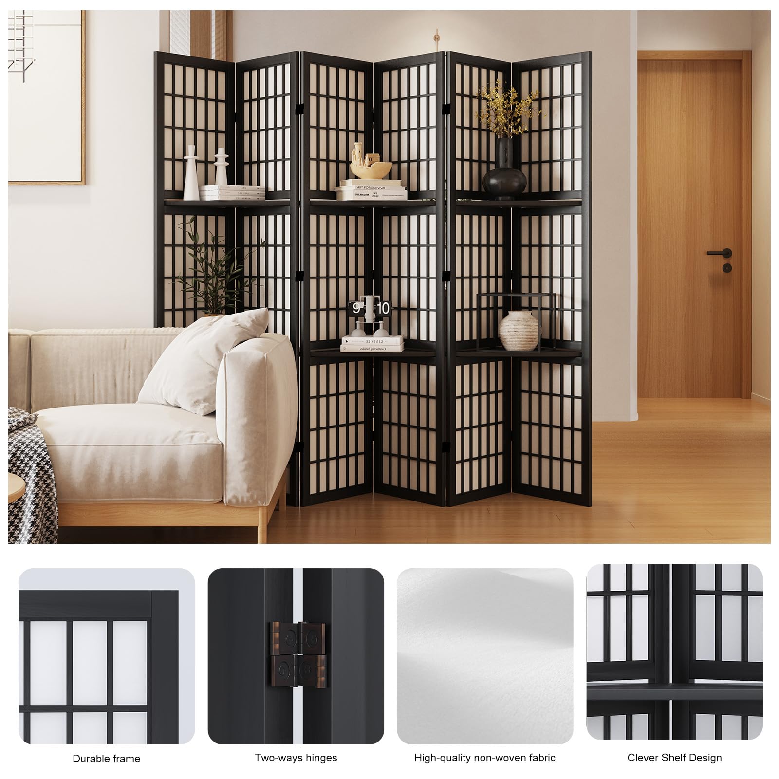 Oda Bölücü, 66.9 İnç Uzunluğun - Shoji Screen Divider incelemesi ve fiyatı