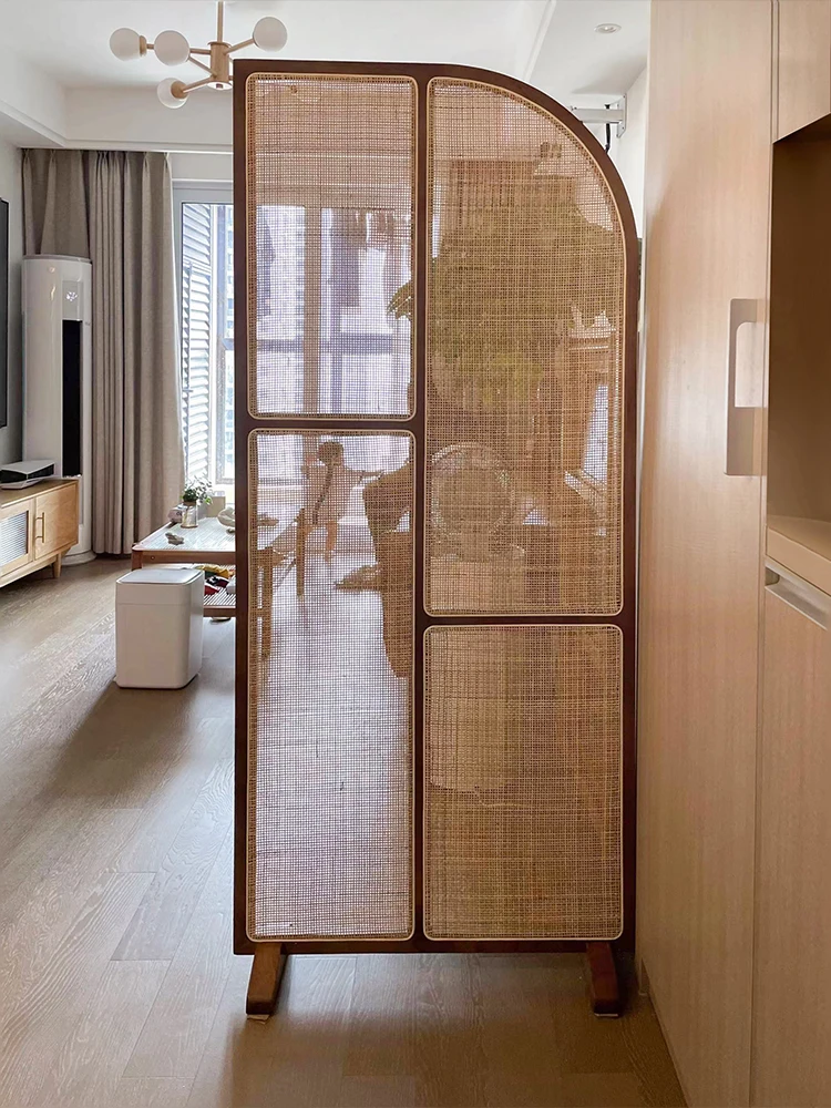 Retro katı ahşap Rattan Subare - Shoji Screen Divider incelemesi ve fiyatı